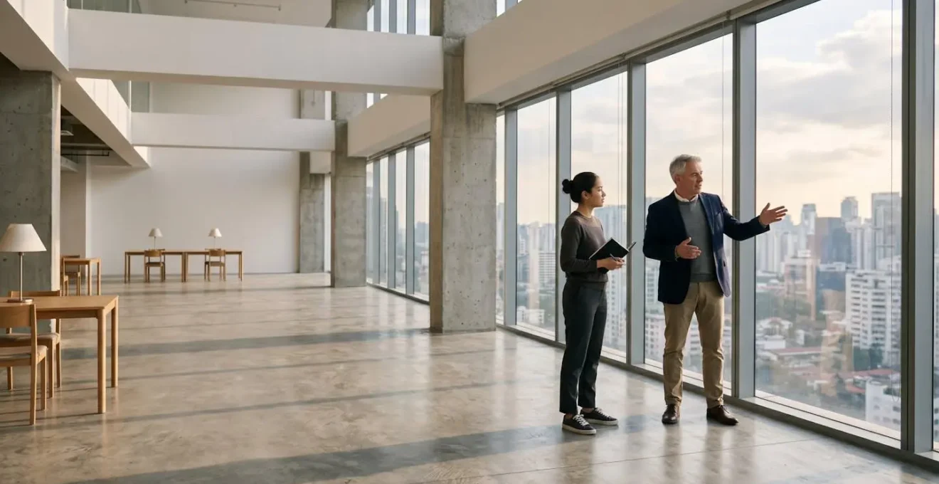 Rencontre professionnelle entre entrepreneur débutant et mentor expérimenté