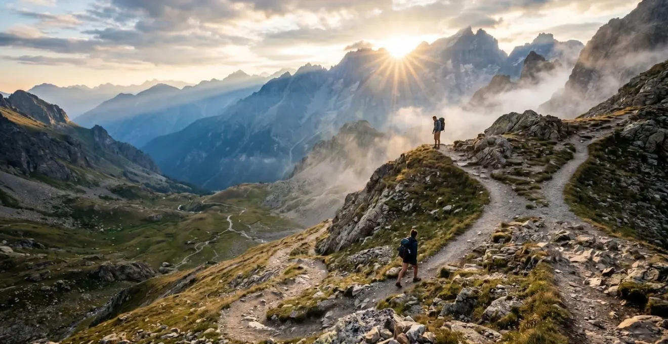 Chemin de montagne symbolisant l'évolution du parcours entrepreneurial avec mentor