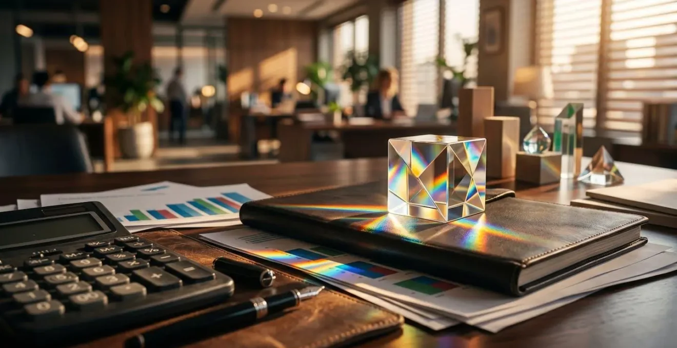 Analyse de projections financières avec graphiques de flux de trésorerie sur une table de travail